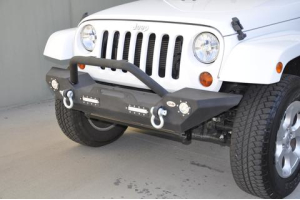 DV8 Offroad Mid Front Bumper w/LED Lights and Bull Bar - JT/JL/JK