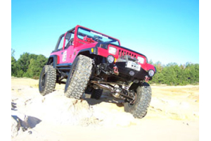 LOD Stubby Front Winch Bumper Black Powder Coated - YJ