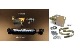 JKS Steering Stabilizer Mount Relocator and Tie Rod Mount Kit w/Teraflex Stabilizer - JK