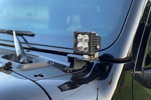 Motobilt A-Pillar Light Mount Kit - Black - JT/JL