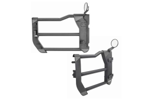 Go Rhino Trailline Front Tubular Doors - Textured Black - JT / JL
