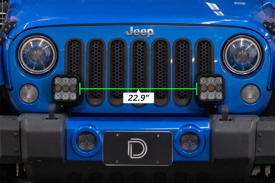 Diode Dynamics SS5 Pro Bumper LED Pod Light Kit - Yellow Combo  - JK 