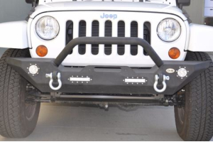 DV8 Offroad Mid Front Bumper w/LED Lights and Bull Bar - JT/JL/JK