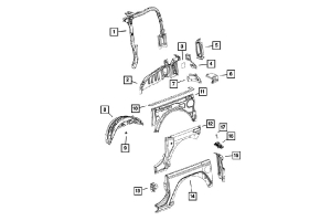 Mopar OEM Driver Side Rear Quarter Panel - JL 2dr