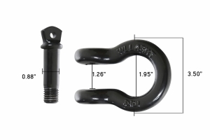 Overland Vehicle Systems 3/4in Recovery Shackle, Black