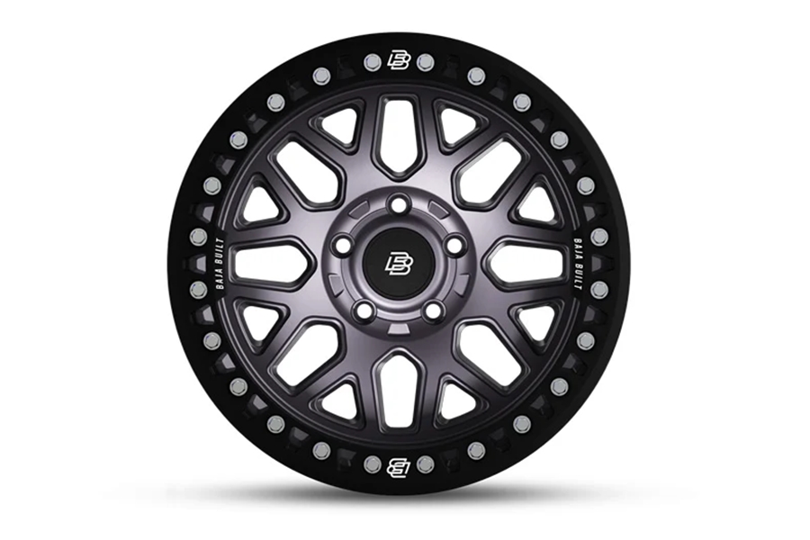 Baja Built Lite Brite OUTLAW Cast Beadlock Wheel, 17x9 5x5 -38mm - Satin Graphite - JT/JL/JK