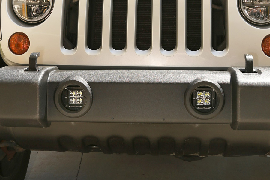 Rugged Ridge LED Light & Mount Kit, Square - JK