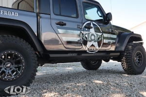 LOD Offroad Destroyer 4 Door Rocksliders, Black Texture, Box 1 - JT