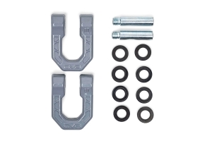 DV8 Offroad Elite Series D-Ring Shackles, Gray - Pair