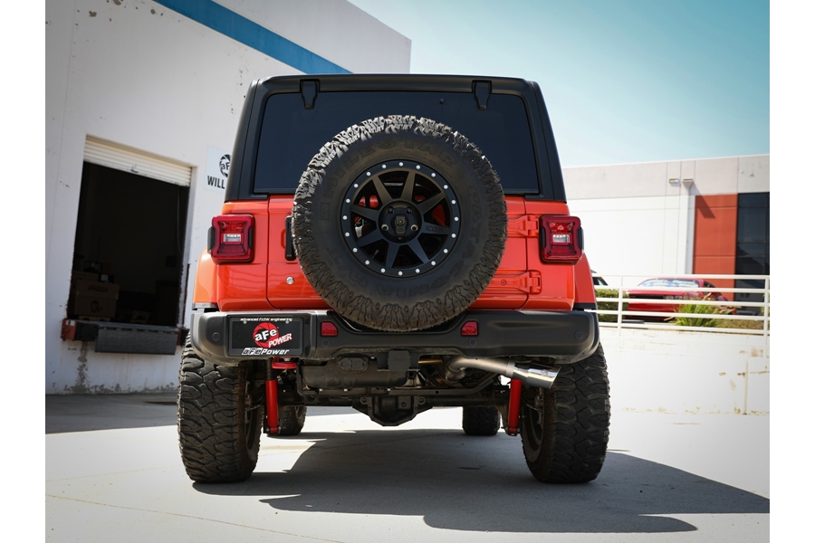 aFe POWER Large Bore-HD 3in DPF-Back Exhaust System - Polished Tip - 2020-23 JL Diesel 