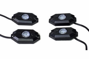 Quake LED 4-Piece LED RGB Rock Lights, Bluetooth Controller Not Included - Quad Lock Compatible 