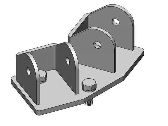 Clayton Off Road Rear 4 Link Bracket - WJ