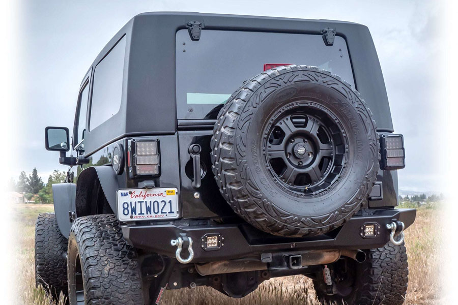 Turn Offroad Squareback 2‑Piece Hard Top, Textured Black w/ Insulated Black Foam Headliner - JK 2DR