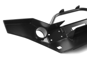 Rock Hard 4x4 Patriot Series Full Width Front Bumper w/Lowered Winch Plate Black - JK