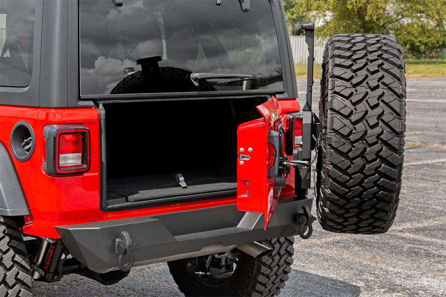 Rough Country Rear Trail Bumper w/ Tire Carrier  - JL