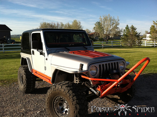 Poison Spyder Hood Louver Black - LJ/TJ