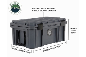 Overland Vehicle Systems 95 QT Dry Box Storage - Dark Grey 