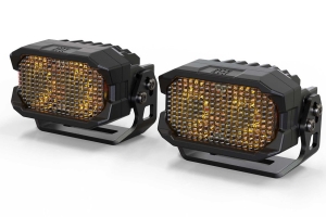 Morimoto 2Banger HXB LED Pod, Flood, Yellow, Pair