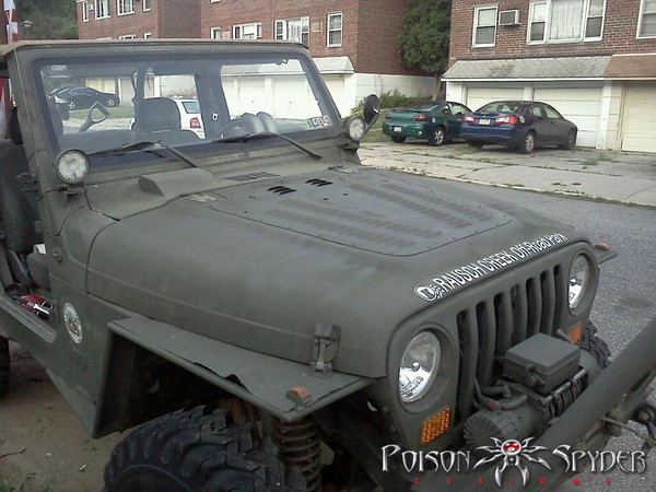 Poison Spyder Hood Louver Black - LJ/TJ