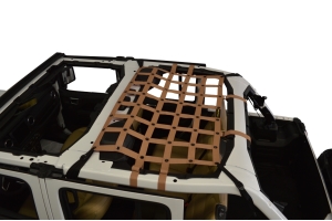 Dirty Dog 4x4 Rear Seat Netting, Sand - JL 4Dr