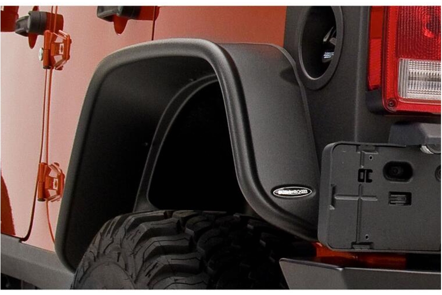 Bushwacker Flat-Style Rear Fender Flares - Pair - JK