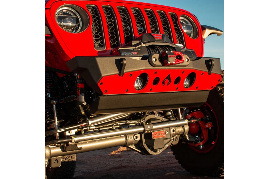 Artec Industries Nighthawk Front Bumper w/ Aluminum Skid Plate - Black - JT/JL/JK