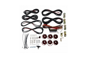 KC Hilites Cyclone 6-Light LED Rock Light Kit - Red