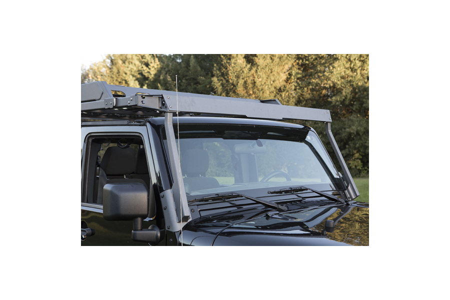 Jeep JK 4dr LOD Sliding Roof Rack Air Deflector Black PC Jeep