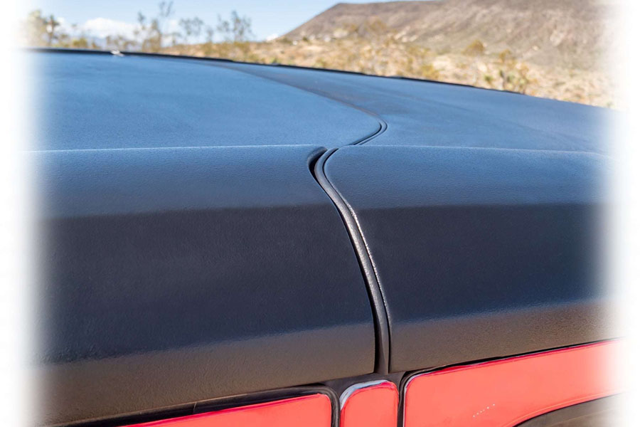 Turn Offroad 1-Piece Fastback Hard Top, Textured Black - Insulated Black Foam Headliner - JK 4DR