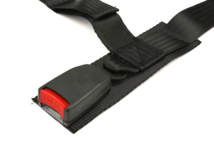 Corbeau 3-Point Double Release Harness Belt Black Bolt-in