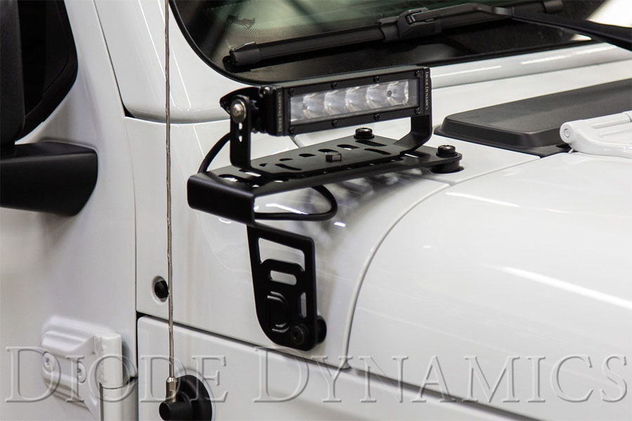 Diode Dynamics Cowl Mount LED Brackets Only - JT/JL