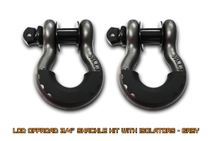 LOD Offroad 3/4in Shackle Kit with Isolators - Grey