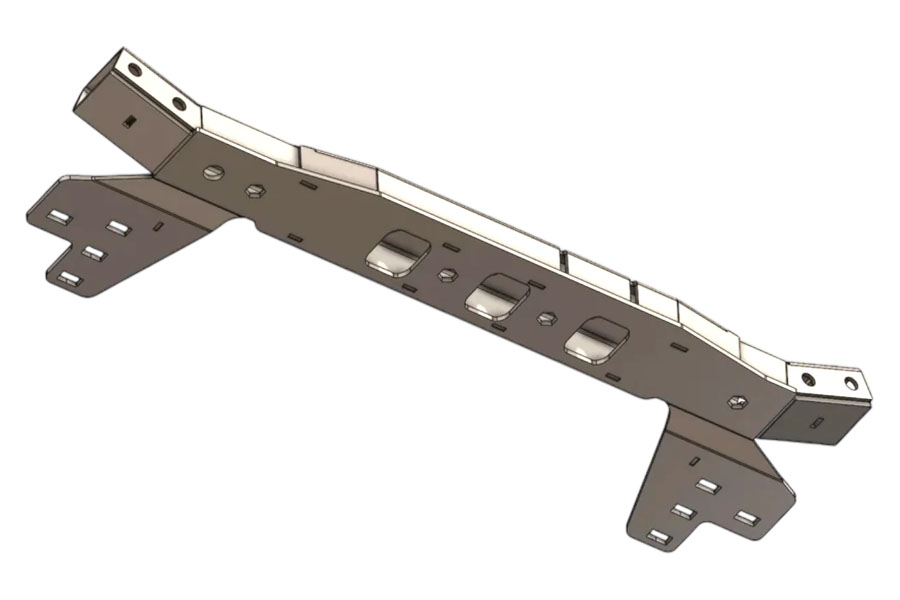 Next Venture Motorsports HD Transmission Crossmember w/ RK Tie-Ins - Silver Zinc Plating - JT