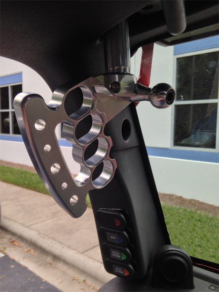 Carolina Metal Masters Billet Knuckle Grab Handles Front Black - JK