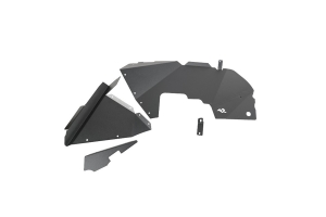 Rugged Ridge Front Inner Fender Liners, Aluminum - Black  - JL