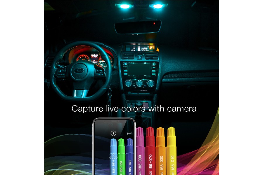 XK Glow RGB Festoon LED Panel XKchrome Bluetooth App Controlled Dome Light Bulb Kit 
