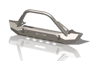 Crawltek Pyro Mid-Width Front Bumper w/ Flat Top Stinger - CJ/YJ/TJ