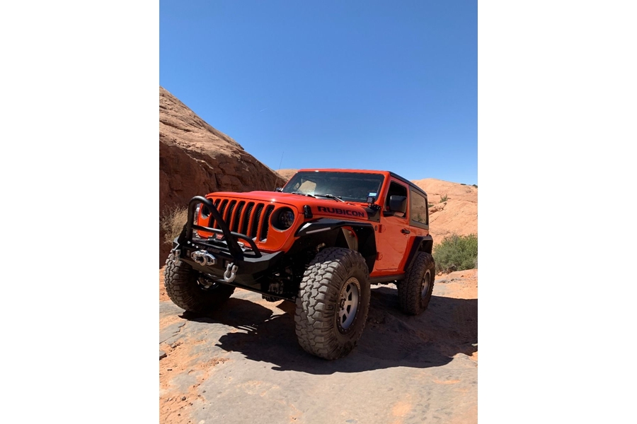 Road Armor Stealth Front Mid Width Winch Bumper w/ Stinger Guard - Texture Black  - JT/JL