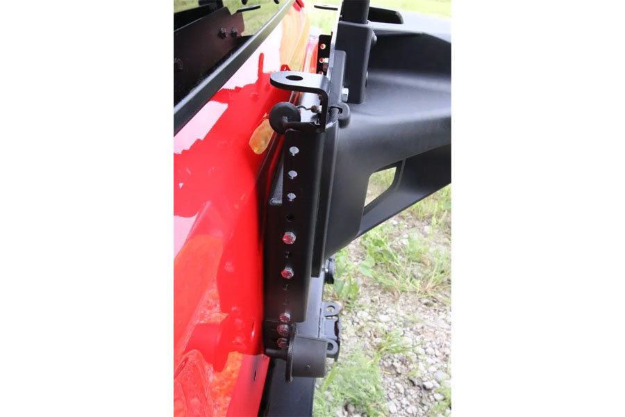 Rock Hard 4x4 Adjustable Spare Tire Carrier w/ CB Antenna Mount - JL