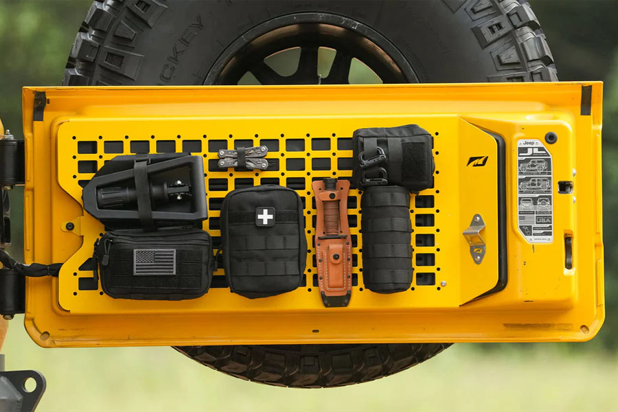 Motobilt Rear Gate Aluminum MOLLE Panel - JL
