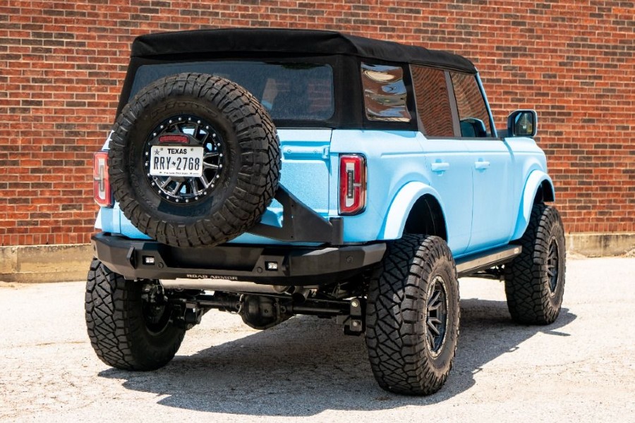 Road Armor Stealth Full Width Rear Bumper, Texture Black Powder Coat - Bronco 2021+