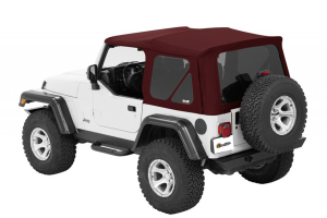 Bestop Supertop NX Soft Top Tinted Windows, No Doors, Red Twill - JK 2DR