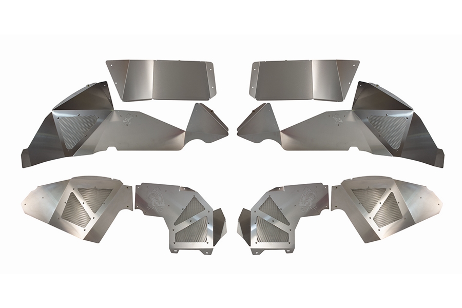 Fishbone Offroad Legacy Series Front and Rear Aluminum Inner Fenders - Raw - JL 