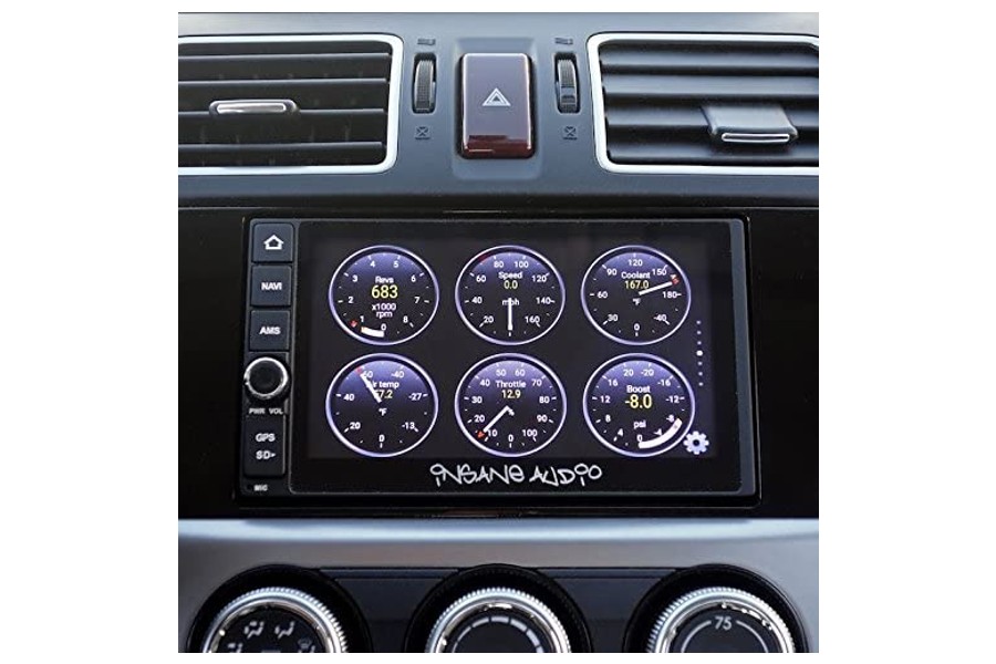 Insane Audio Universal Double Din Multimedia Bluetooth In-Dash Receiver with On/Off Road Navigation and Hi-Def Touch Display