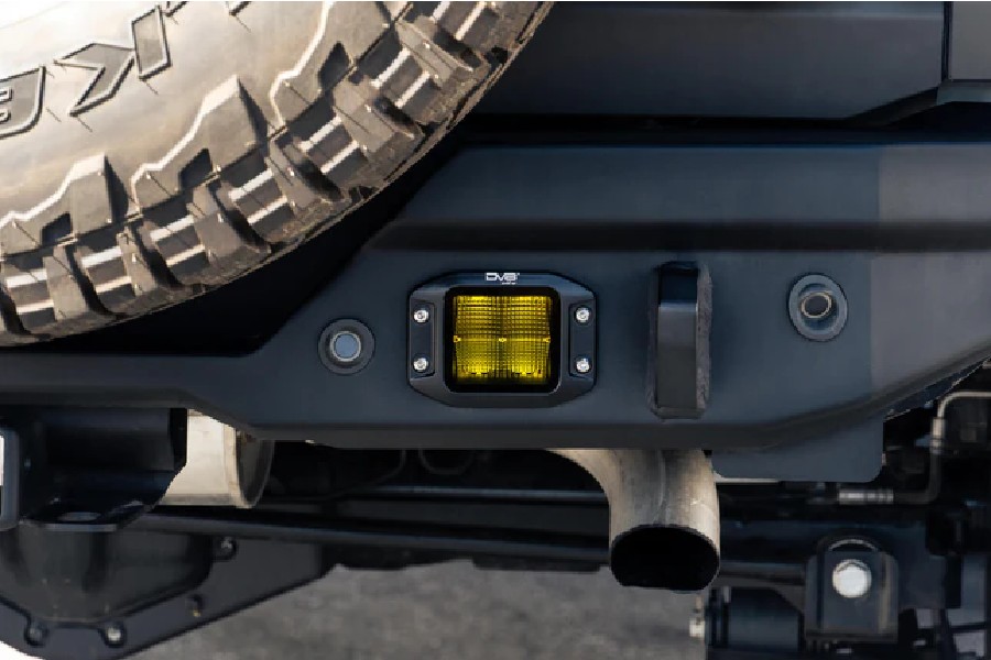 DV8 Offroad 3in Elite Series LED Amber Flush Mount Pod Light - Single Pod, No Wiring Harness