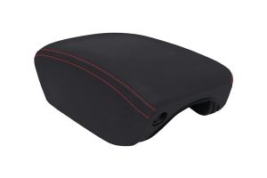 PRP Center Console Cover - Black w/ Red Stitching - JT/JL