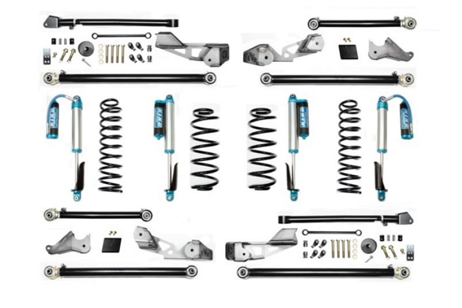Evo Manufacturing 2.5in High Clearance Long Arm Lift Kit w/ King 2.5 Shocks w/ Adjusters  - JL 4Dr