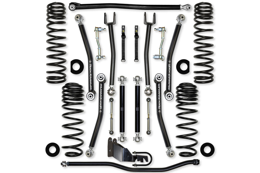Rock Krawler 4.5in X-Factor Coilover Mid-Arm Lift Kit - Comp System Stage 1 ( Part Number: JL45XF-2CS)