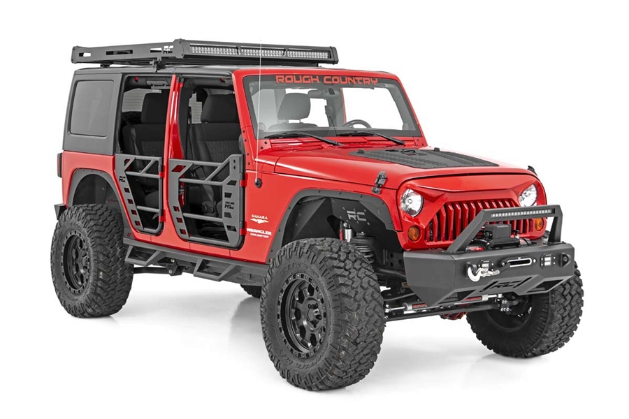 Rough Country Roof Rack System w/ Black-Series LED Lights  - JK
