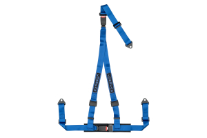 Corbeau 3-Point Double Release Harness Belt Blue Bolt-in